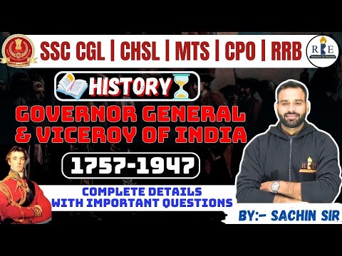 Governor General and Viceroy of India Marathon Class (1757-1947) 🔥| Most important History topic