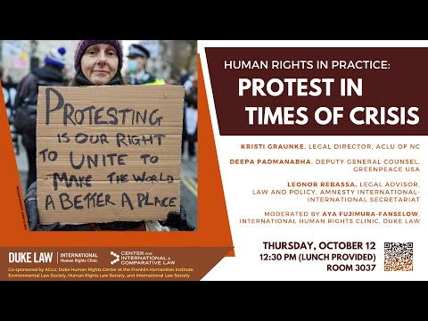 Human Rights in Practice | Protest in Times of Crisis