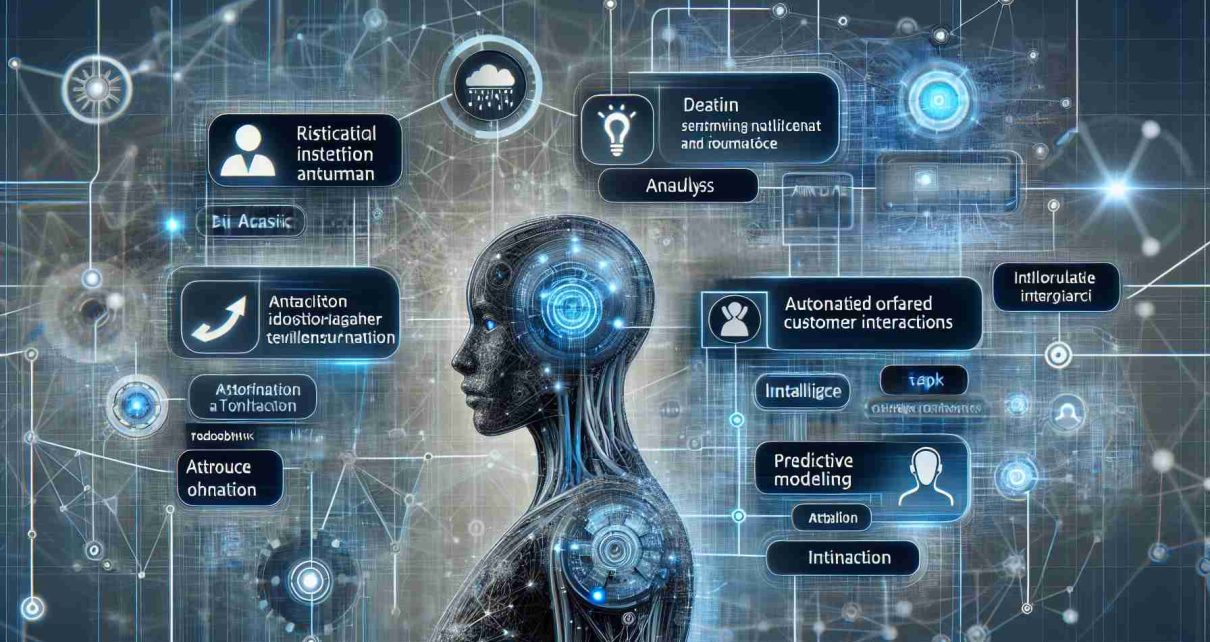 An accurate and high definition representation of the increasing prevalence of task-oriented AI agents in the technology industry. The image portrays distinct AI agents, each showcasing a different task they are designed for like data analysis, automated customer interactions, and predictive modeling. The background is a complex network of lines and nodes, symbolizing the interconnected nature of digital technology. The colors used are a combination of blues and greys, depicting a need for integration, intelligence, and innovation. Dynamic fonts are used to label each AI agent and its specific task.